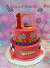 This Hotwheels Cake is perfect for your children's next birthday party! It includes a red race car toy decoration making it a fun and unique custom cake. With its high quality construction, this cake will be a hit with kids and adults alike.