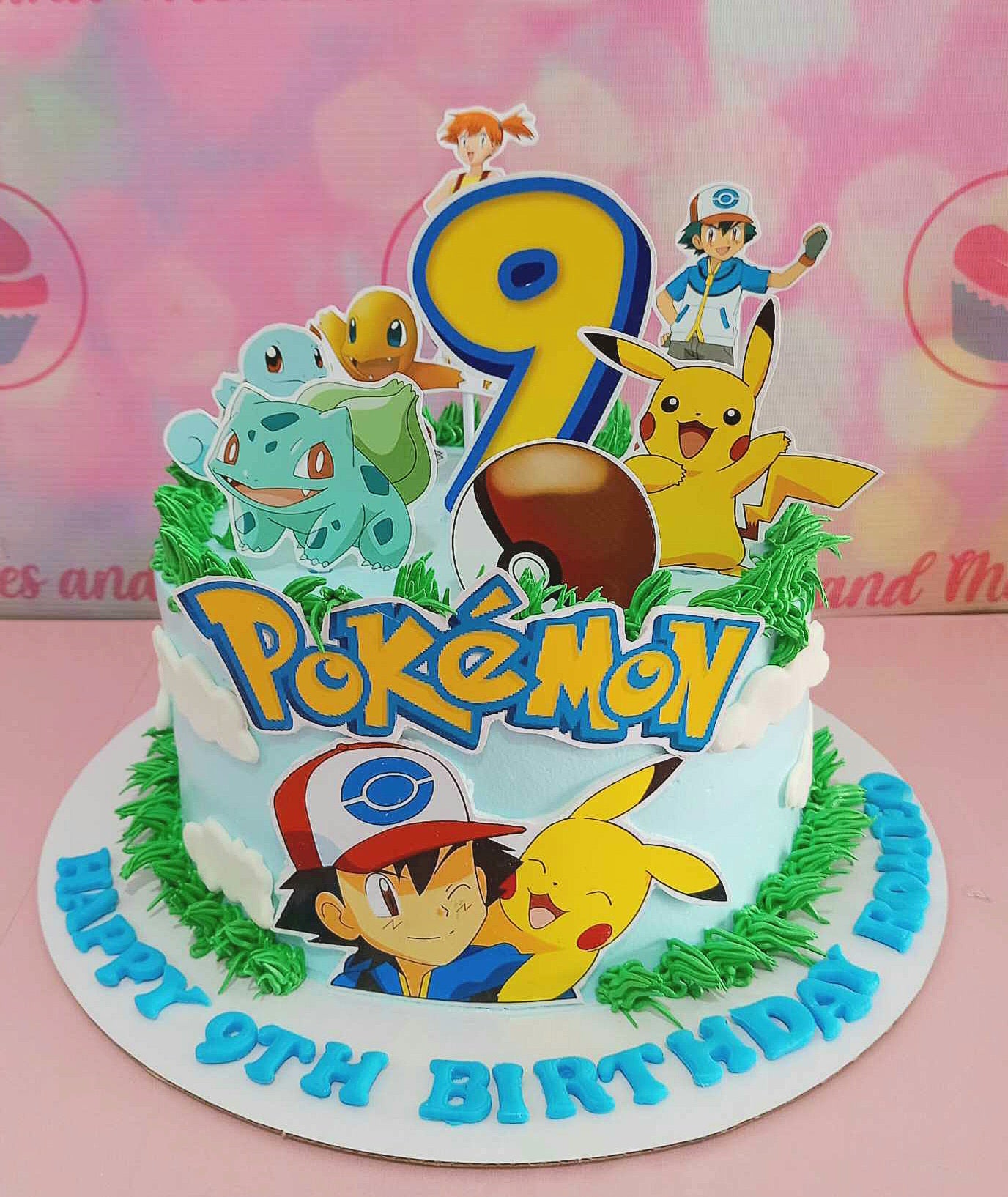 Charmander Lettering Pokemon Cake - 1120 – Cakes and Memories Bakeshop