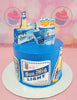 This custom Drinks Cake features a blue can design with the San Miguel Light logo, perfect for celebrating birthdays with drinking buddies. Ideal for dads, brothers, and grandfathers, it showcases printout toppers that capture the spirit of inuman moments in the Philippines.