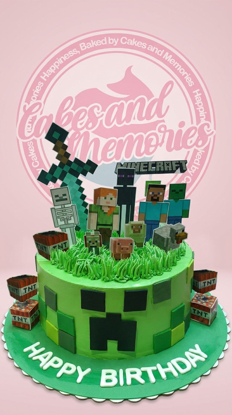 Minecraft Cake - 1146 – Cakes and Memories Bakeshop
