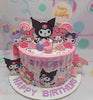 Kuromi Cake, pink, white, purple, drip, kuromi, my melody, sanrio,1 Layer, 1 tier, 1layer, 1tier, P250delivery,, Uploaded-Sept-2024