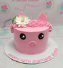 This charming one-tier Farm Animals Cake features playful pink piggies and delicate white daisy flowers, perfect for a farmer-themed birthday celebration. Customized for a special occasion and uploaded in September 2024, it embodies the essence of provincial farming fun.