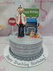 This custom Dad Cake features a striking silver Mohawk design alongside fun printout toppers celebrating a trucking theme, making it a perfect choice for a Father's Day celebration or a brother's birthday. With its single tier and vibrant decorations, it captures the essence of a true gentleman who loves trucks.