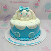 Introducing our adorable Cinnamoroll Cake, featuring a vibrant blue hue and a delightful edible topper. Perfect for fans of Sanrio, this one-tier cake is a charming addition to any celebration!