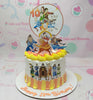 This vibrant Avatar Cake features a striking combination of white, yellow, and orange colors, perfectly capturing the essence of 