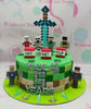 This Minecraft cake features a striking green design, showcasing blocks and a playful representation of Steve with a sword. Perfect for kids who love video games, this custom 1-tier cake is a delightful addition to any birthday celebration.