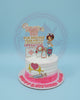 One-tier Nurse Cake with white and pink ombre buttercream, featuring printout toppers of a nurse, stethoscope, and 'HAPPY BIRTHDAY NANA'.