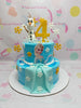 Delight your little one's birthday with this customized Frozen-themed cake featuring two layers adorned in light blue, elegant snowflakes, and characters like Elsa and Olaf. Perfect for a 4th birthday celebration, this enchanting Disney Princess cake is designed to bring joy to any girl or kid.