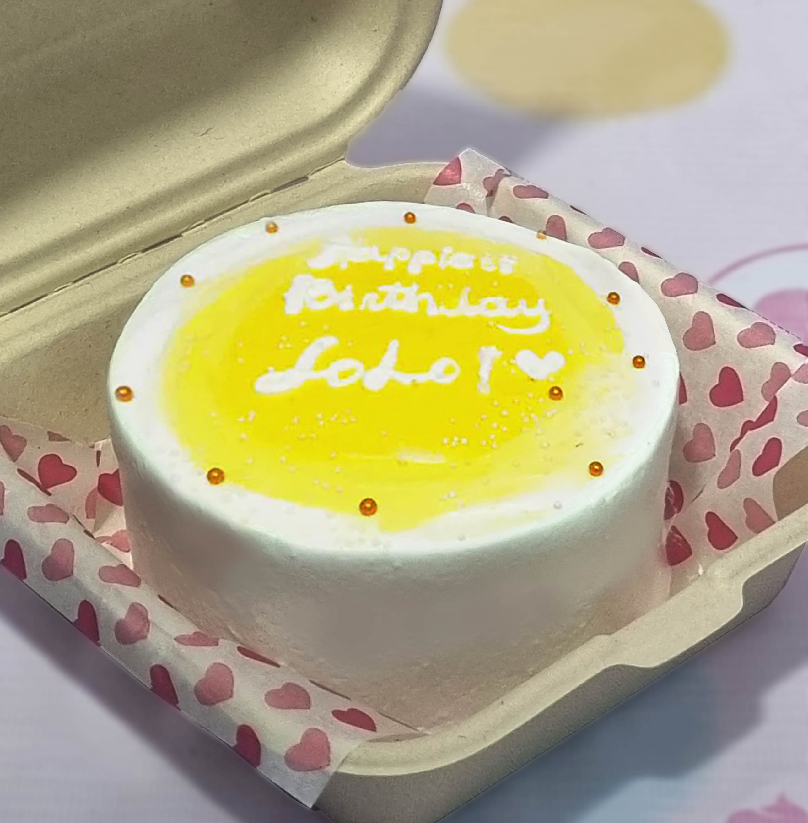 Yellow Bento Cake – Cakes and Memories Bakeshop