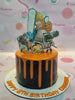 This Chainsaw Man Cake is designed to perfection with orange and black colours, featuring anime character pochita along with a dripping pattern and a chainsaw. The cake is great for any special occasion, especially birthdays. It is the perfect customized anime cake for those who love to express their fandom.