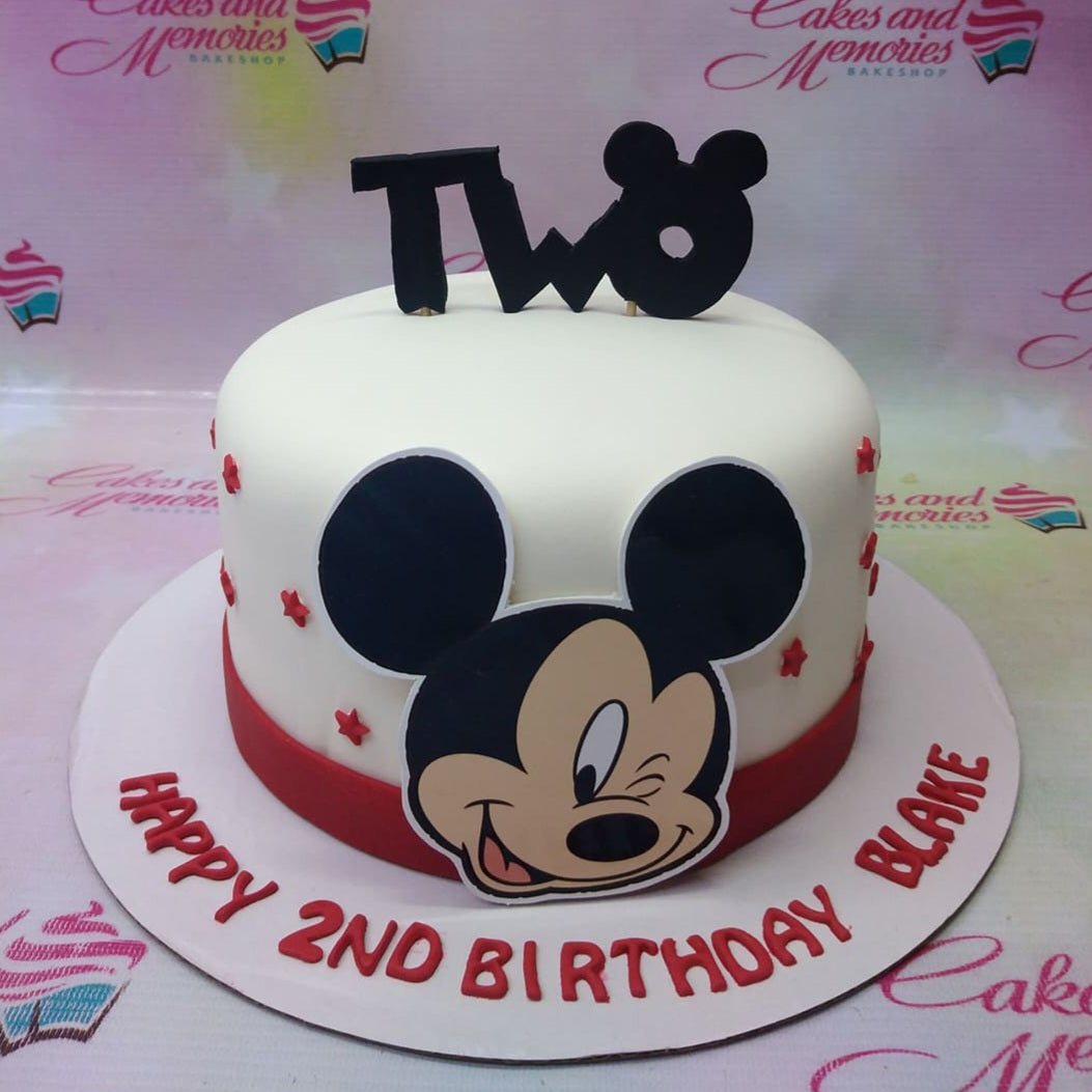 Mickey Mouse 1st Birthday Photo Cake | FaridabadCake