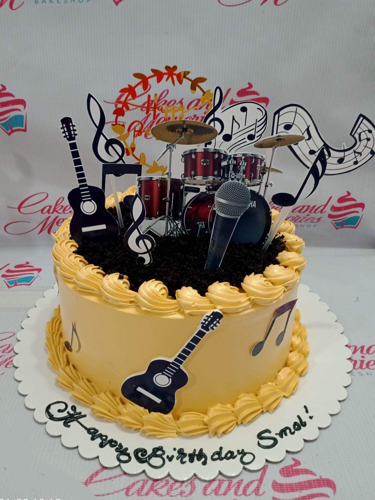 Music Themed Cake & Cupcakes