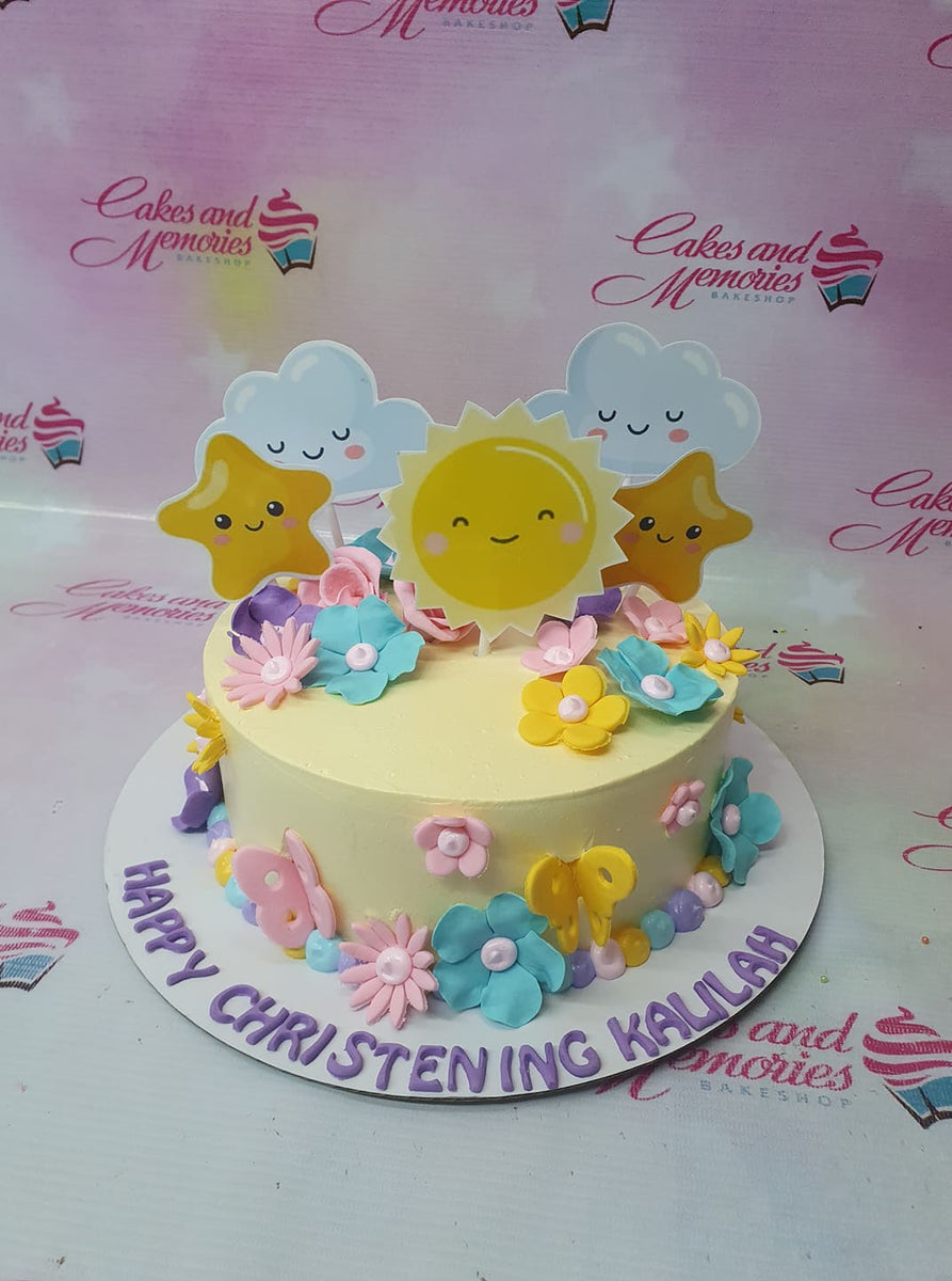 Christening Star Cake - 1143 – Cakes and Memories Bakeshop