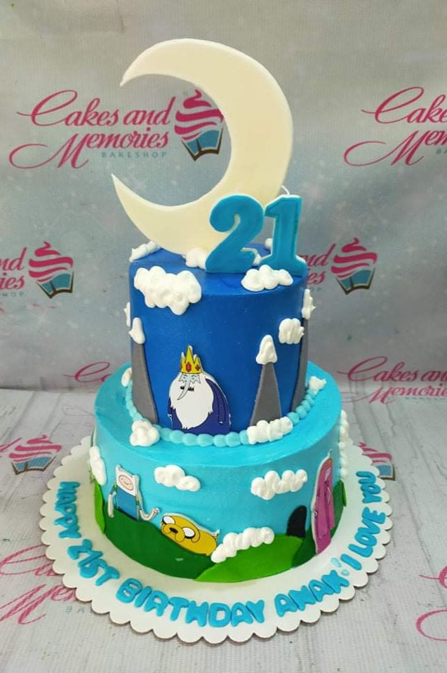 butter hearts sugar: Adventure Time Birthday Cake