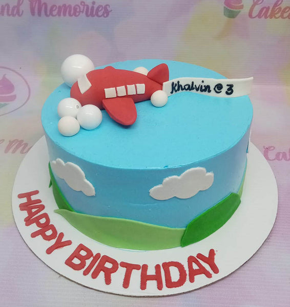 Aeroplane Theme Cake | Buy Custom Cake | Kids Birthday Cake