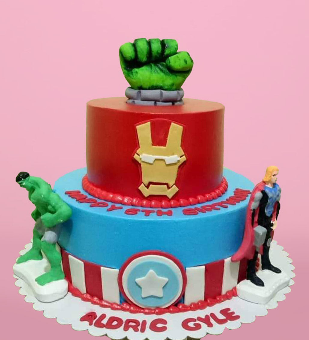 Superhero 3 Tier Cake – Creme Castle