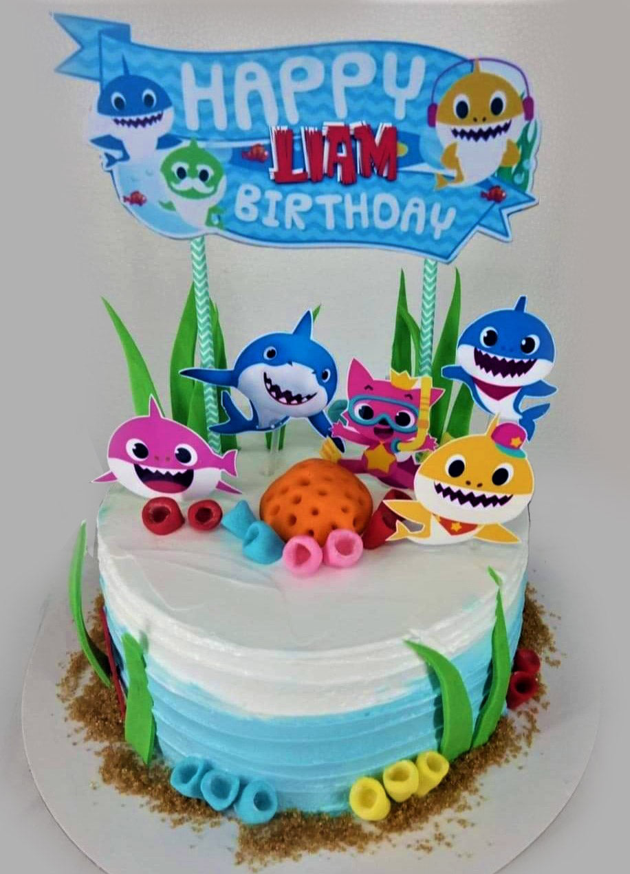 Baby Shark-inspired cake | Order Online | Oh My Cake!