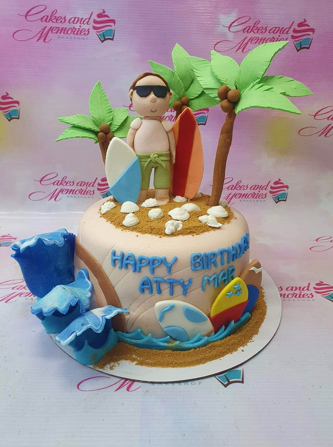 Sweet-Designs - Beach Themed Birthday Cake | Facebook