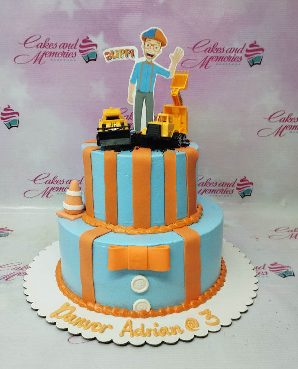 Blippi and digger - 3D Glitter Craft Card Birthday Cake Topper –  PGFactory.ie