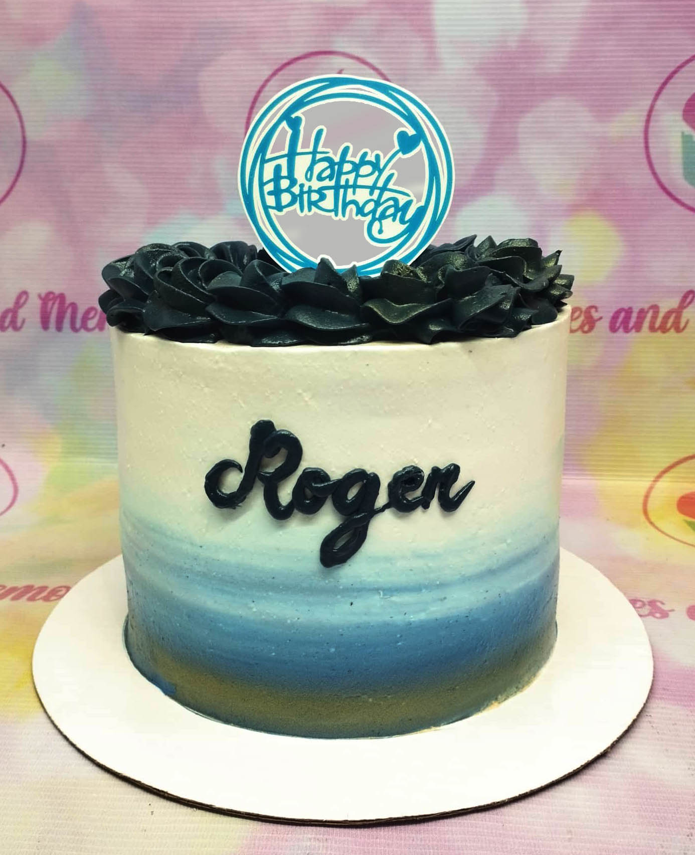 blue birthday cake | Blue birthday cakes, Candy birthday cakes, Pretty birthday  cakes