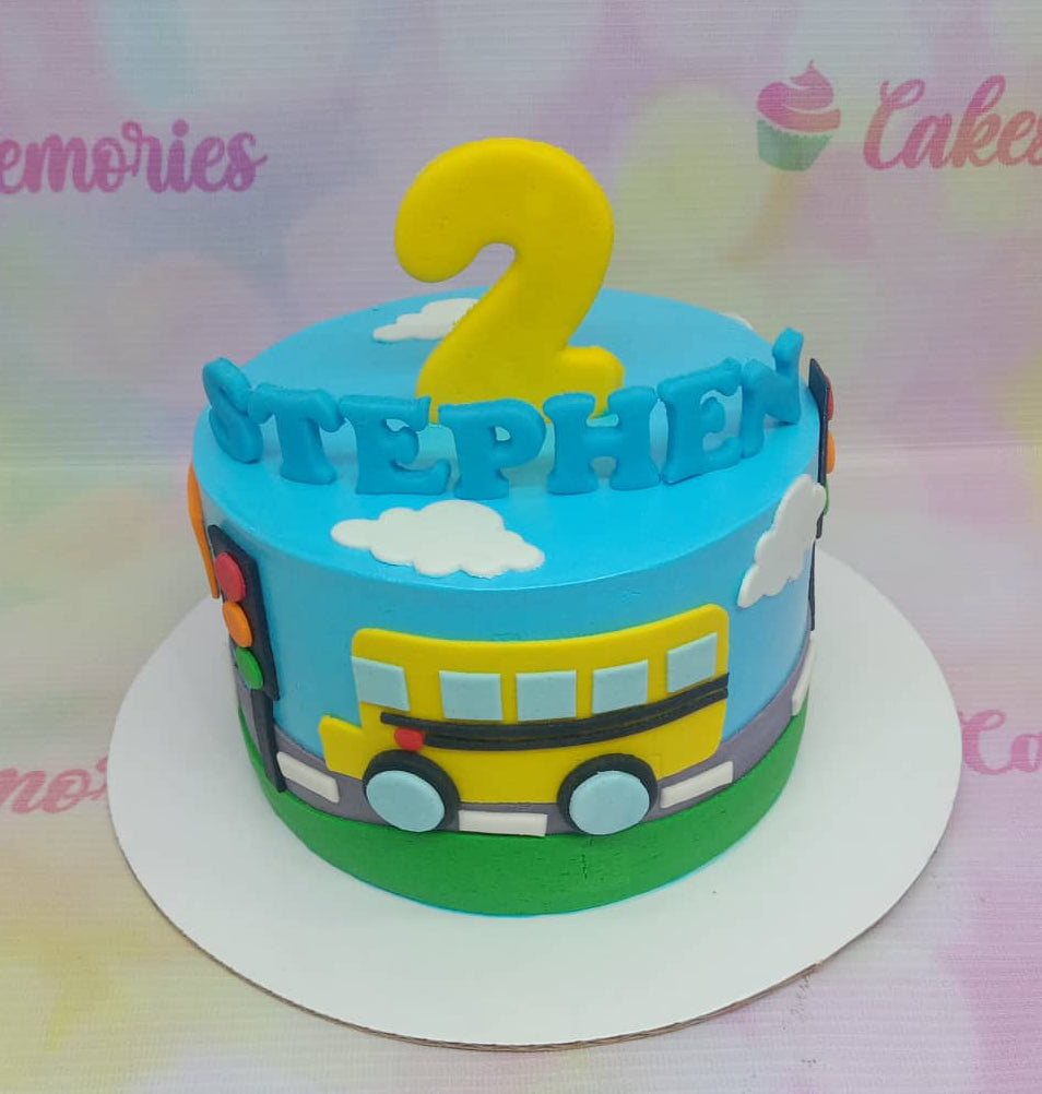 Bus Train Trucks Cake - 1121 – Cakes and Memories Bakeshop