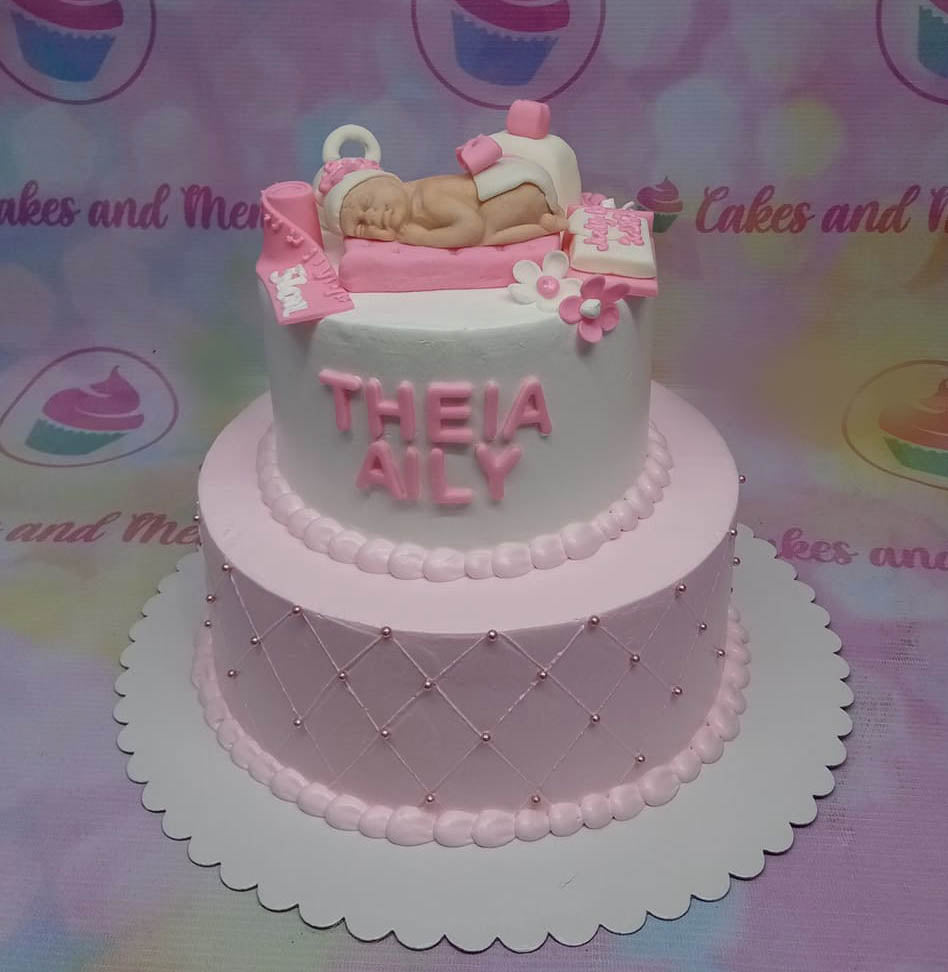 A two tier baptism cake for... - Susie's Cakes and Crafts | Facebook