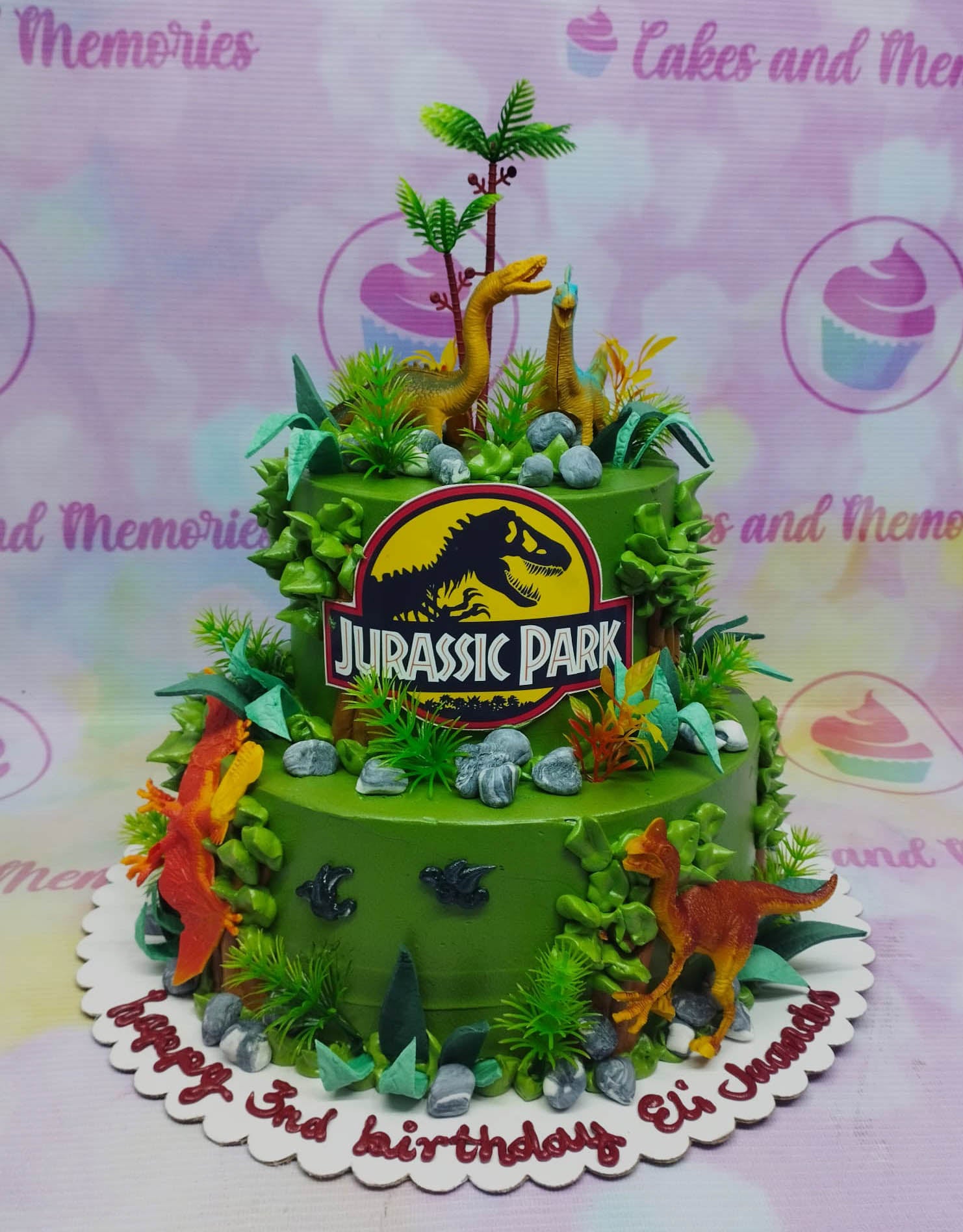 Dinosaurs Cake - 1120 – Cakes and Memories Bakeshop