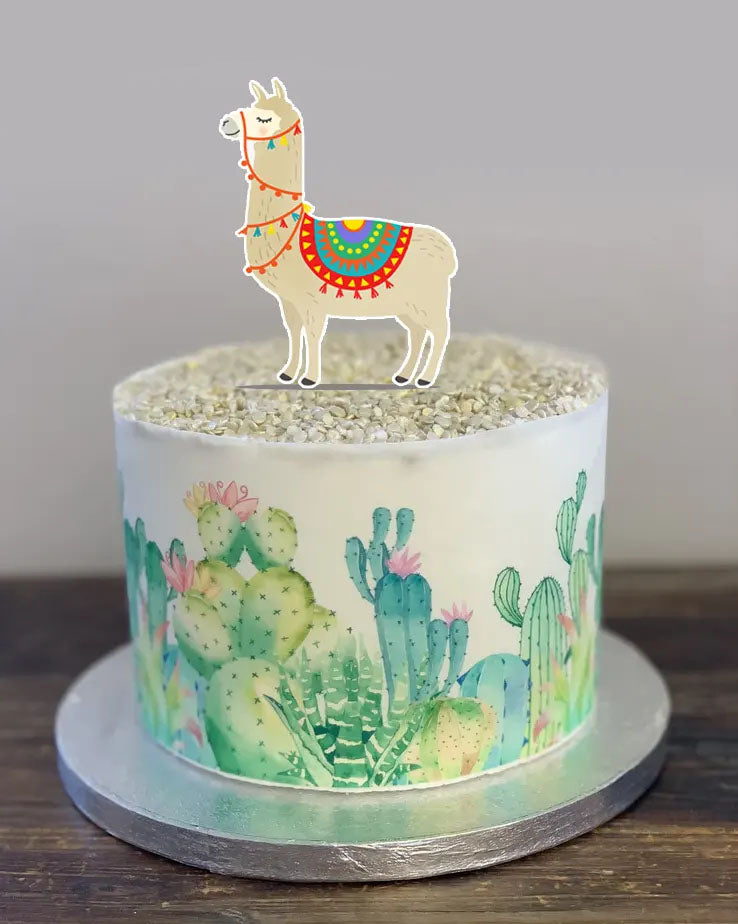 Llama Alpaca edible cake image muffin party decoration birthday gift idea  new | eBay