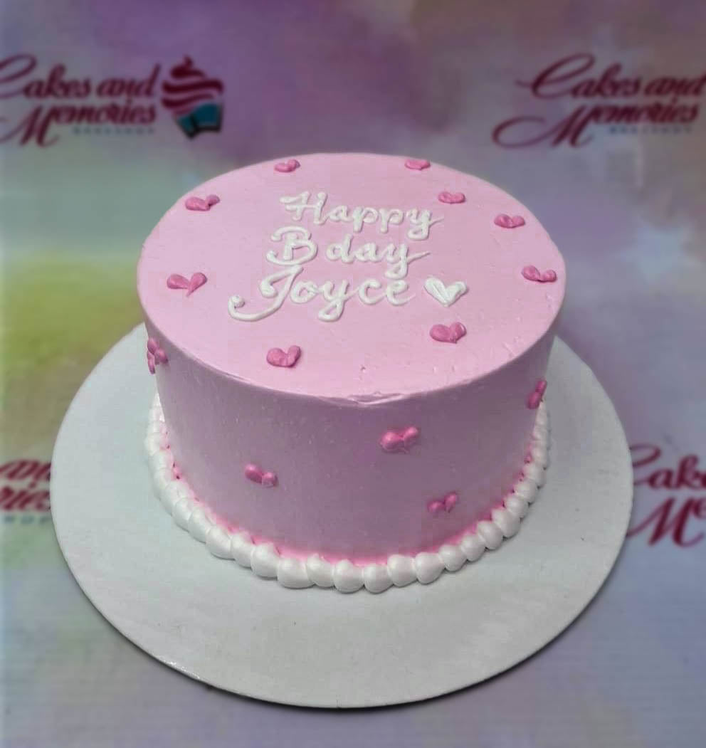 Tall Birthday Cake In Pink Color | bakehoney.com