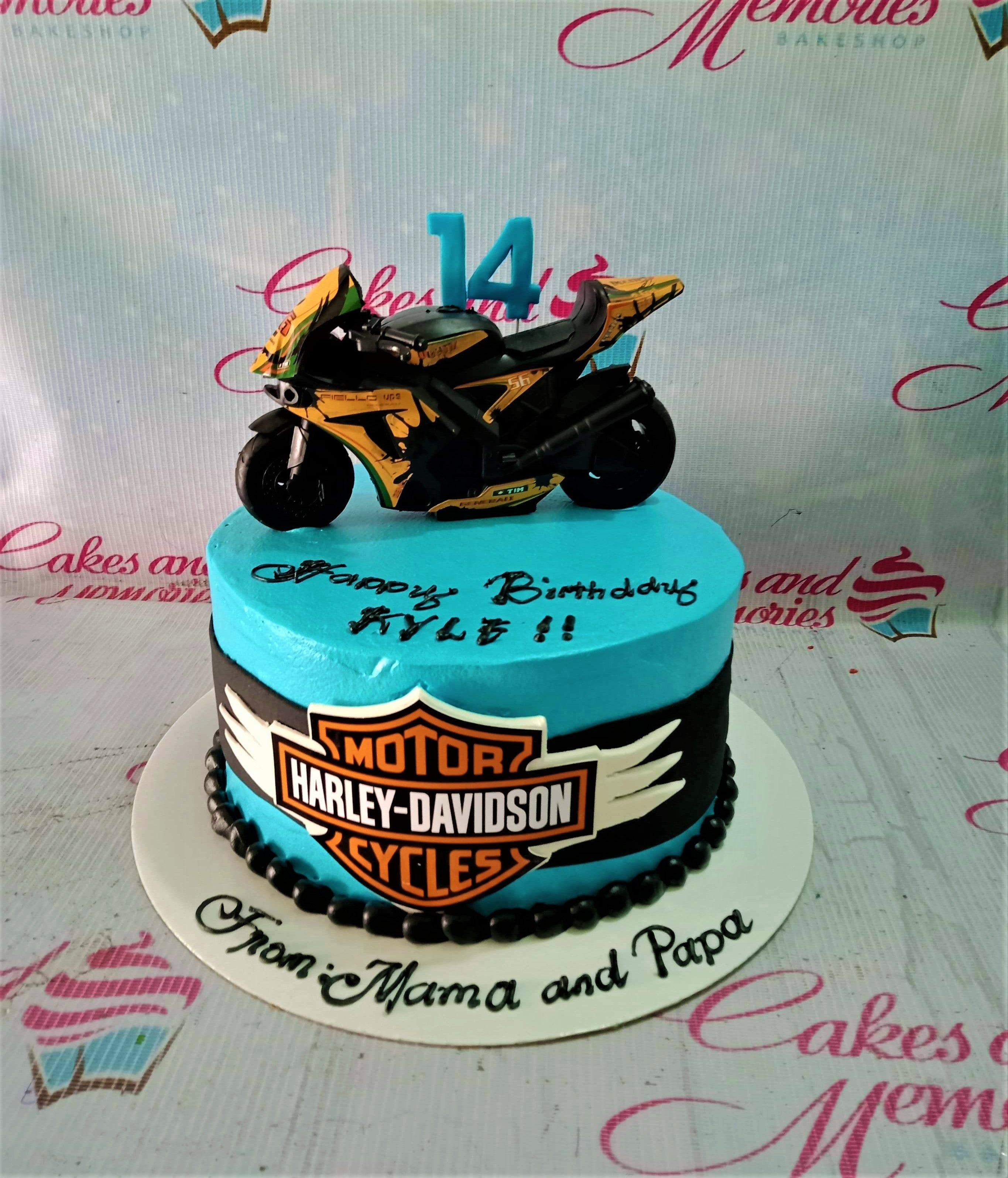 Great Two Tier KTM Motorbike Cake - AC252 - Amarantos Cakes Melbourne