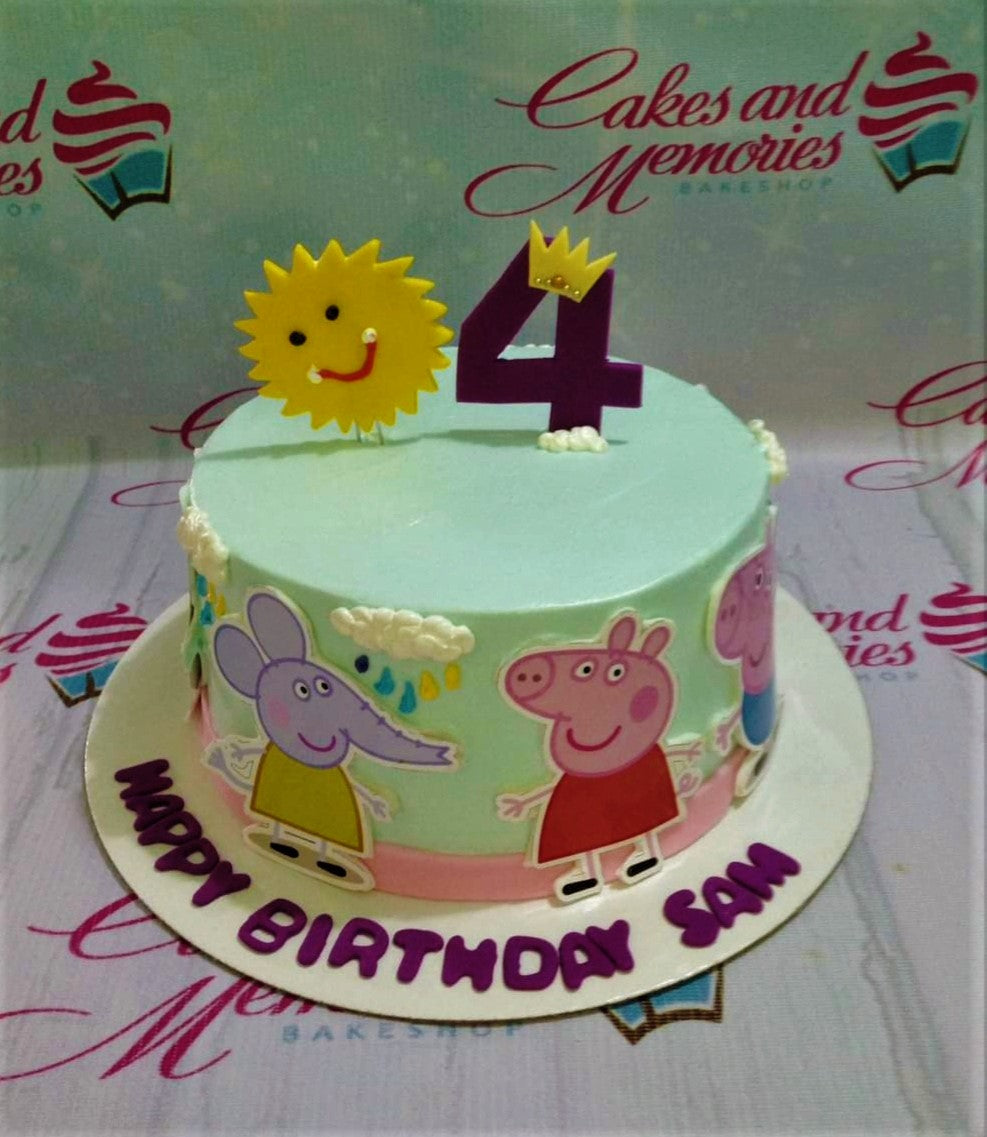 Daddy Mummy Pig Wala Cartoon Peppa Pig Cake 1112 – Cakes And