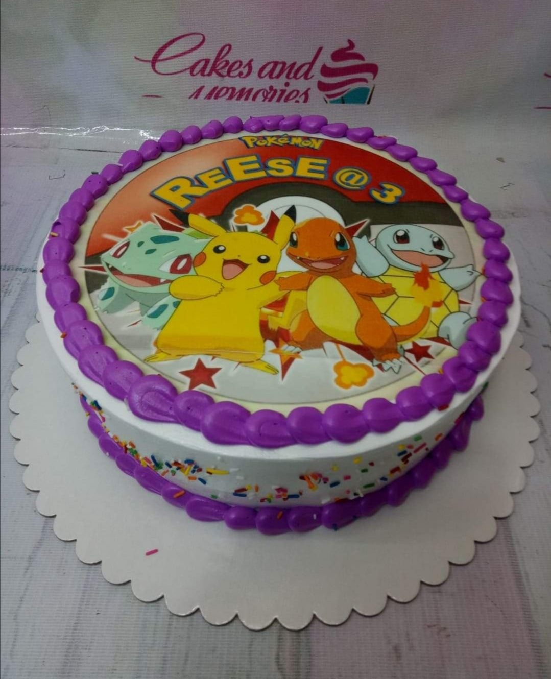 1 layer, 1 tier, 1layer, 1tier, Customized Cakes, Dedication, Dedication Cakes, edible photo, kids tv,  pikachu, Rush Orders, RushOrders, Sheet5