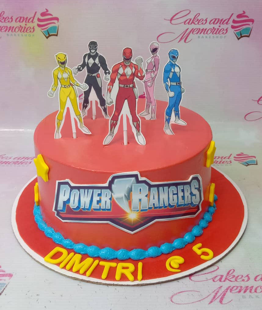PSI Power Rangers Theme Cup Cake Topper | Personalized Party Supplies