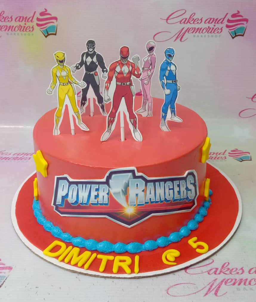 Rectangle Power Ranger Cake Power Rangers Cake - 1103 – Cakes and Memories Bakeshop