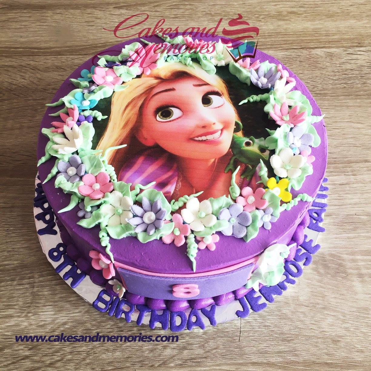 Rapunzel Birthday Cake With Floating Lanterns Sunset Airbrushed On Fondant  - CakeCentral.com