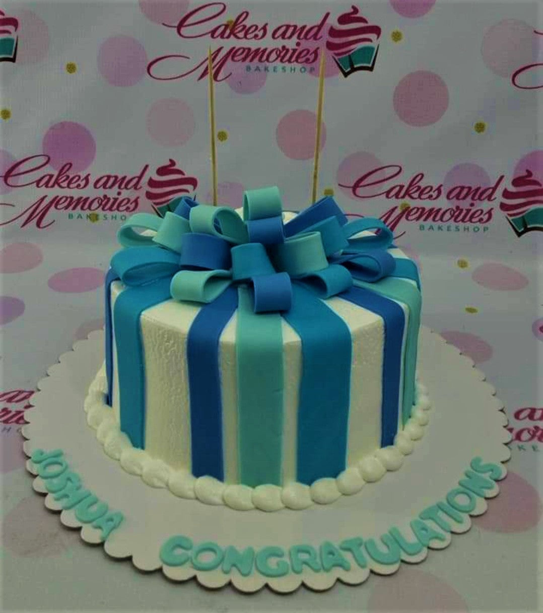 6 Luxury - LV Ribbon Birthday Cake ( Buttercream) For Her Penang