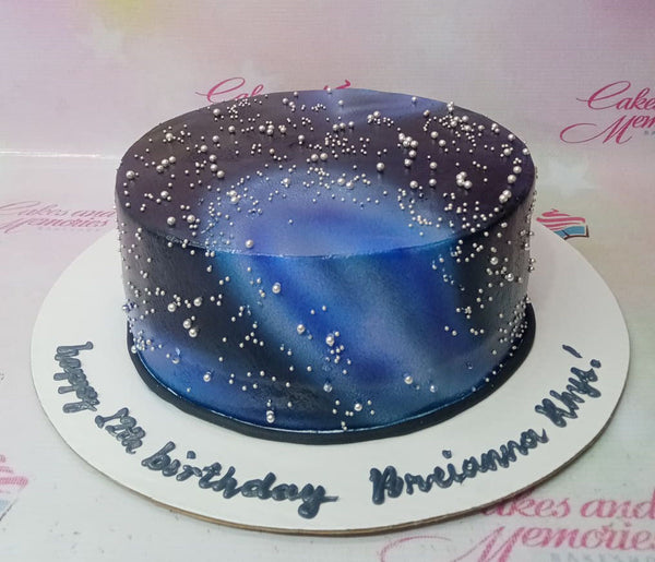 45 Cake Ideas to Remember for Baby's First Milestone : Space Theme Cake
