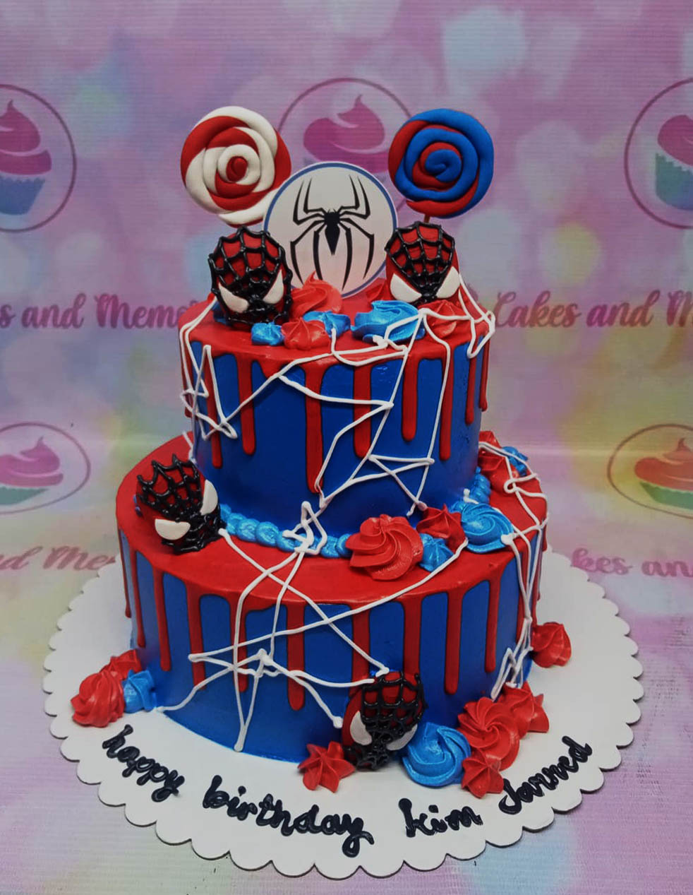 Let Them Eat Cake: Two tier Spiderman cake