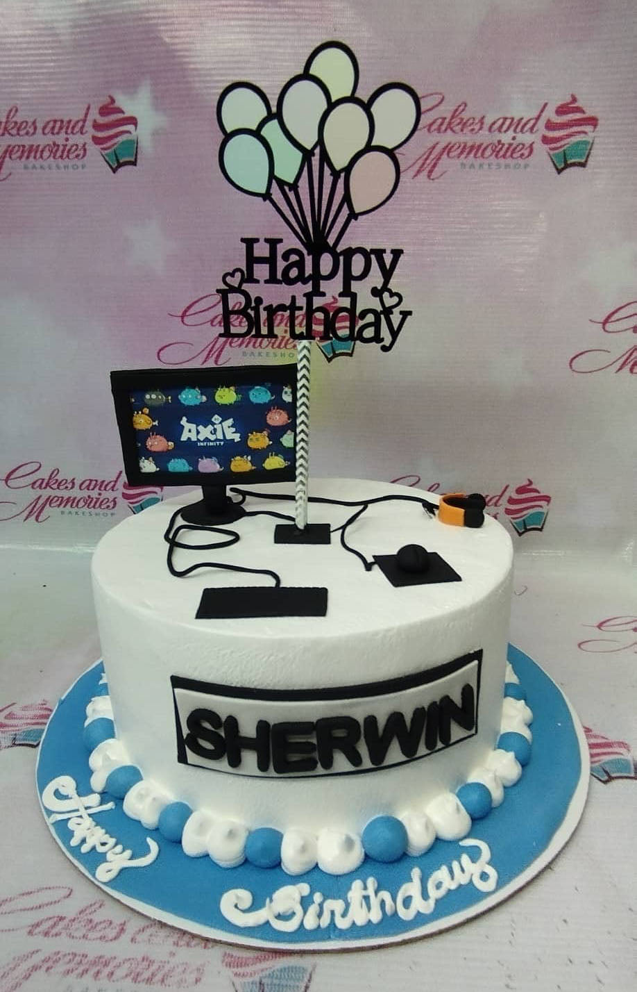 Hugs & Kisses Celebration Cakes - 18th Birthday cake for a gaming  enthusiast. Featuring the birthday boy's gaming handle (name) on the  monitor and miniature replicas of his gaming equipment including the