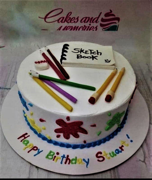 Art Theme Birthday - Decorated Cake by Julia - CakesDecor