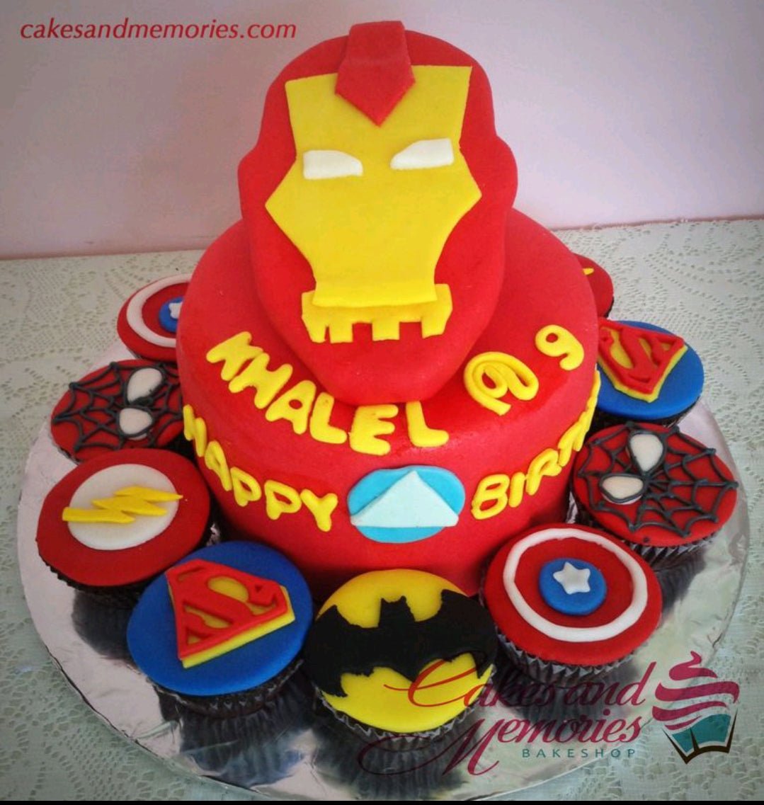 Superheroes Cake! Iron Man, Captain America, Hulk, Superman | Happy Cake  Studio