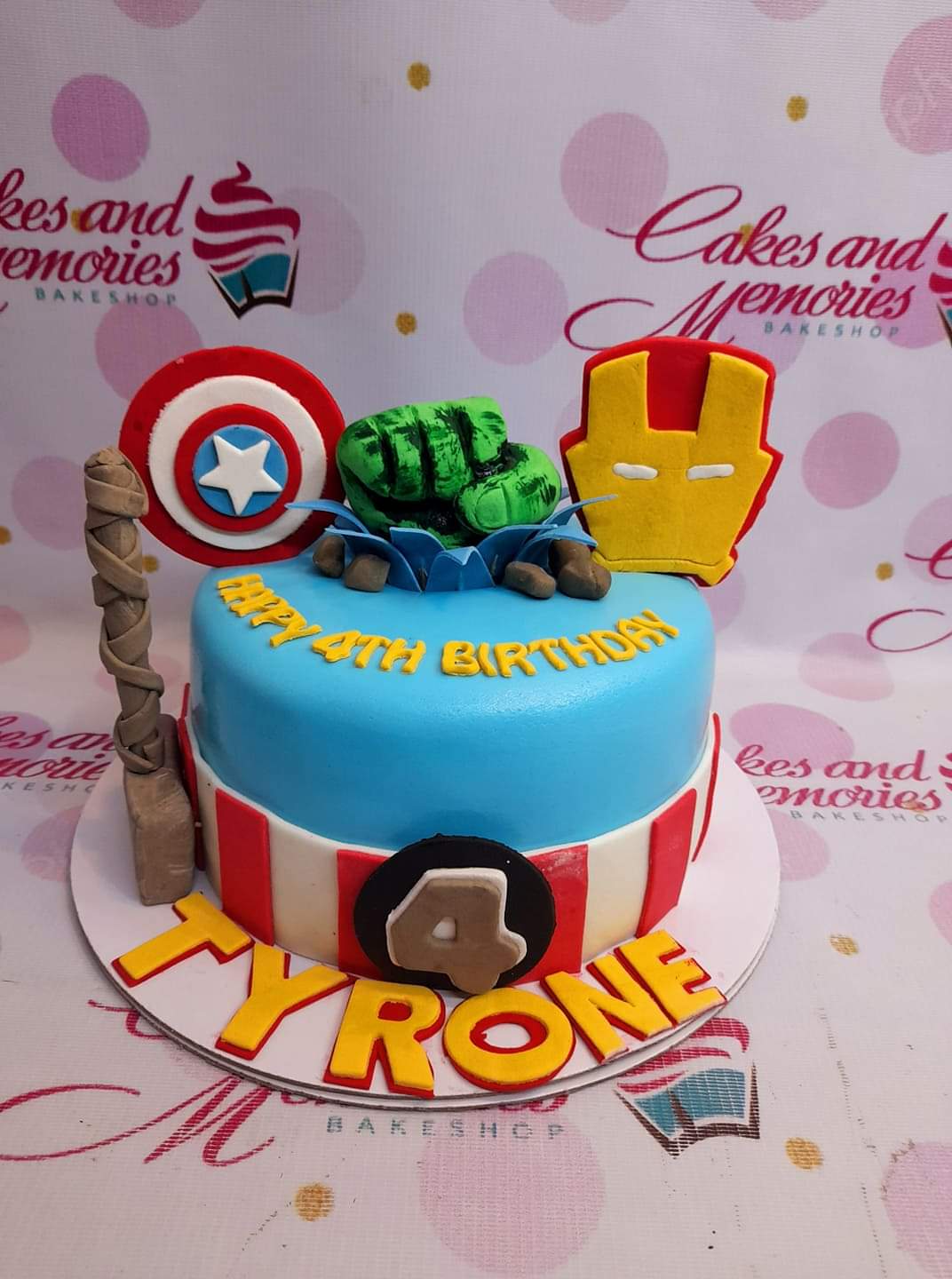 Avengers Birthday Marble Cake uae | Gift Avengers Birthday Marble Cake- FNP