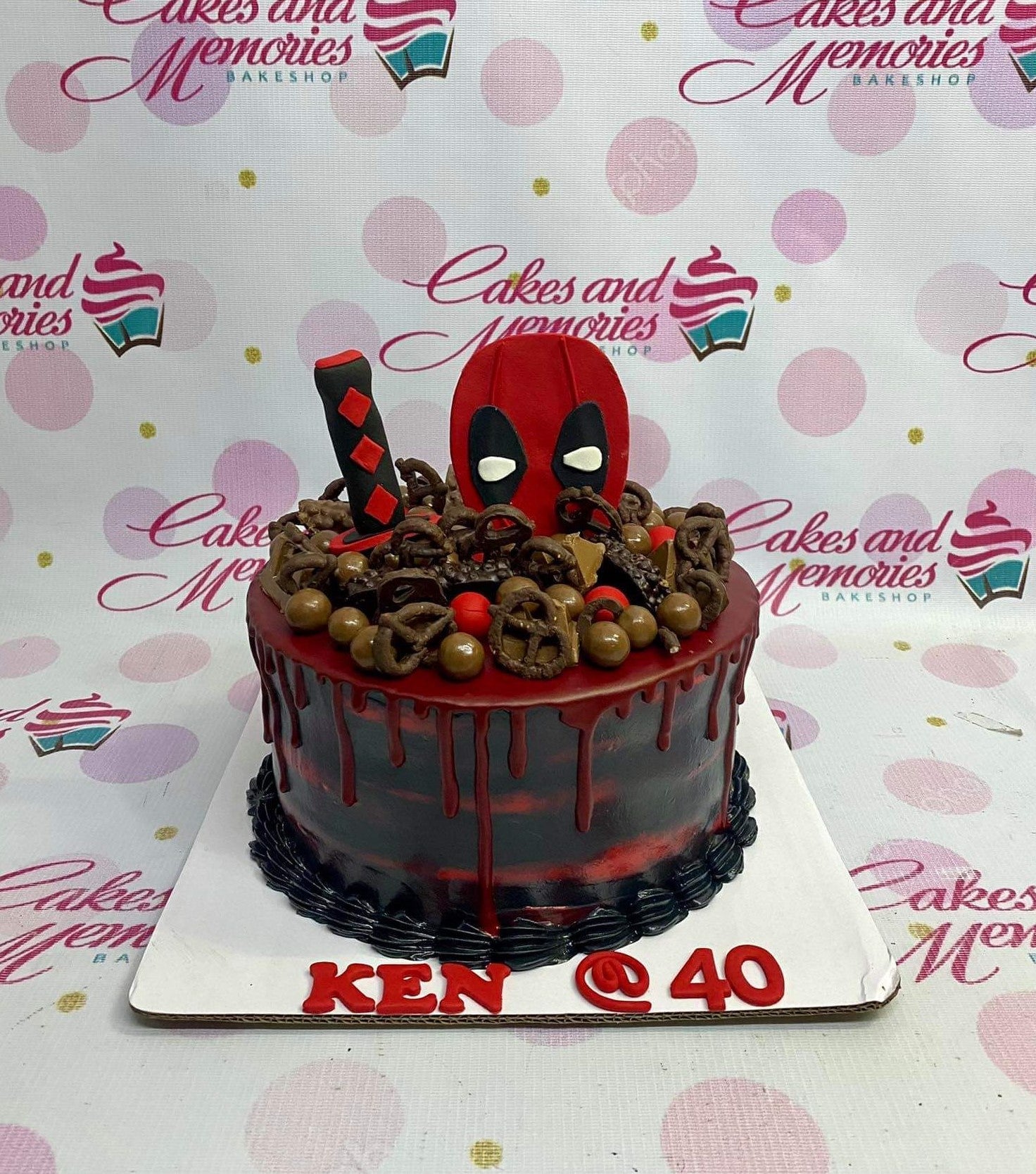 Deadpool themed cake – Creme Castle