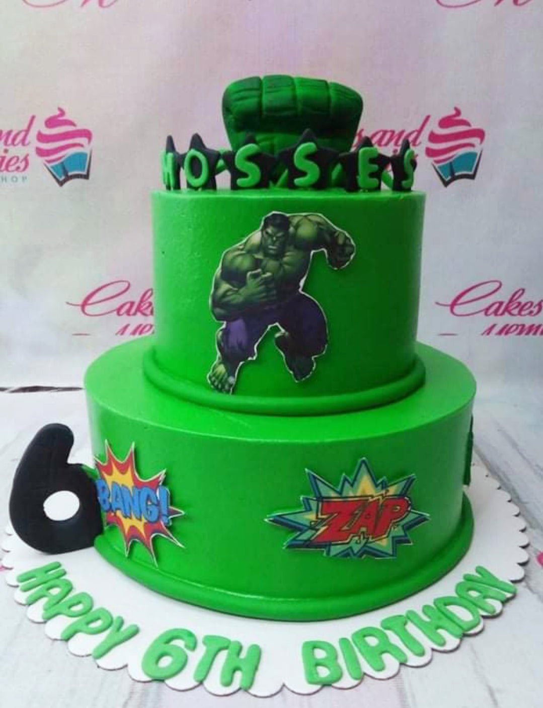 Marvel Hulk Logo Theme Photo Eggless Cake Delivery In Delhi and Noida