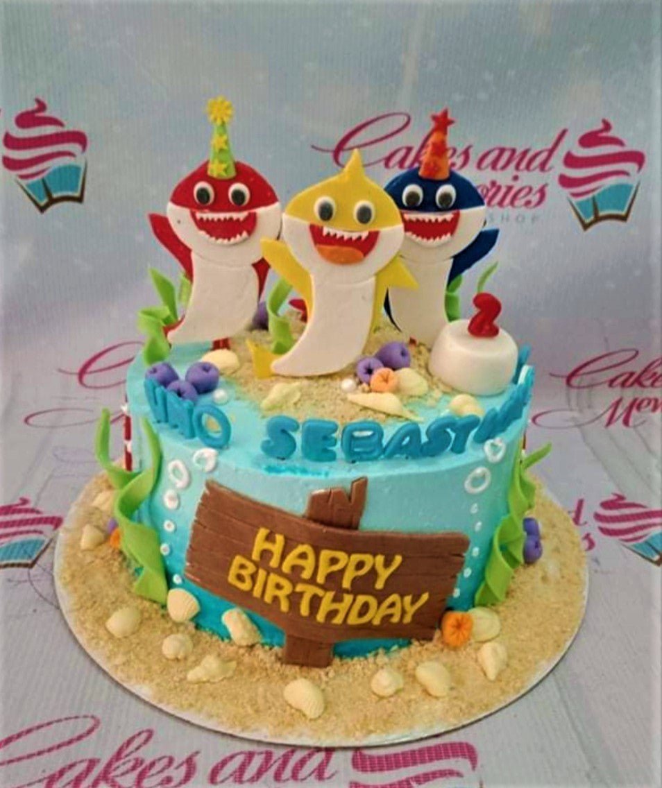 Baby Shark Cake - 1102 – Cakes and Memories Bakeshop