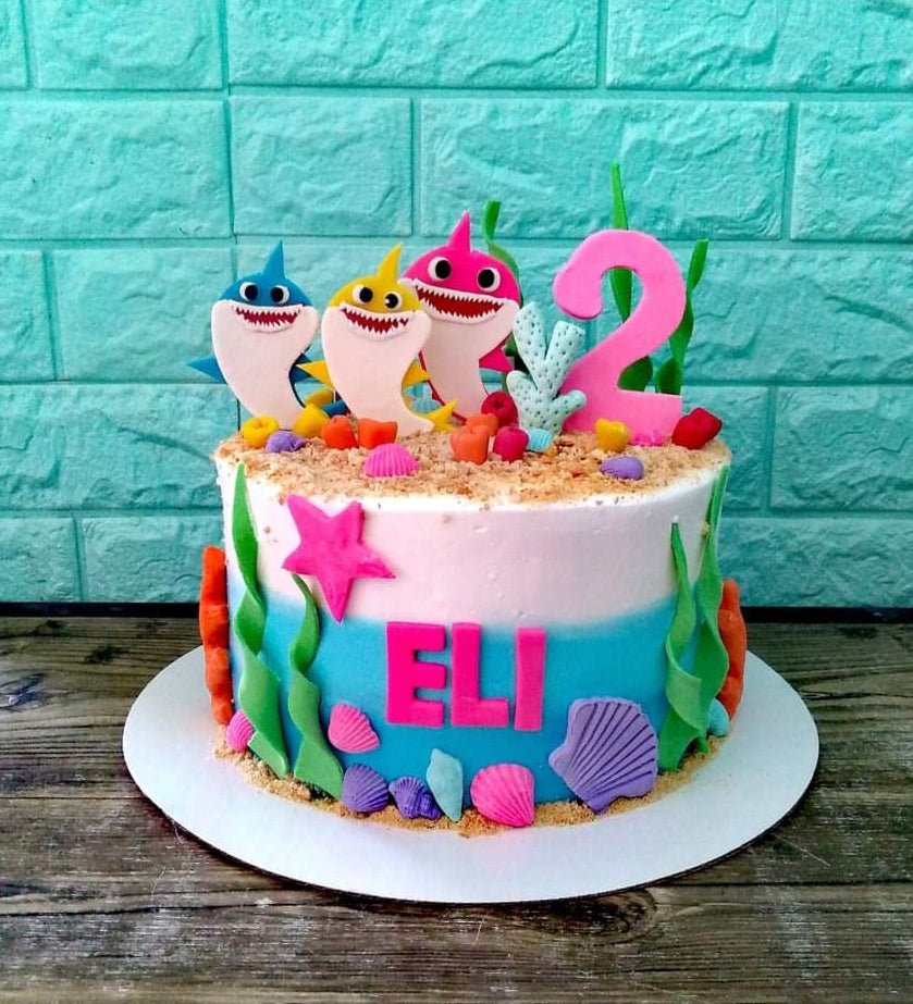 Baby Shark Theme Cake – Hannah Bakes