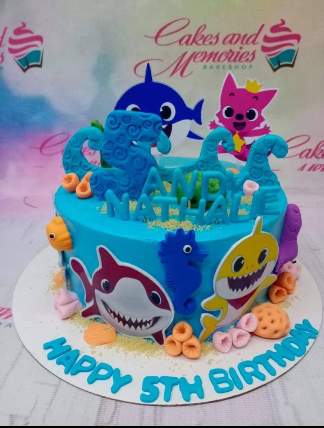 BABY SHARK CAKE TOPPER | PINK FONG BABY SHARK CAKE CENTERPIECE | CAKE –  Sims Luv Creations