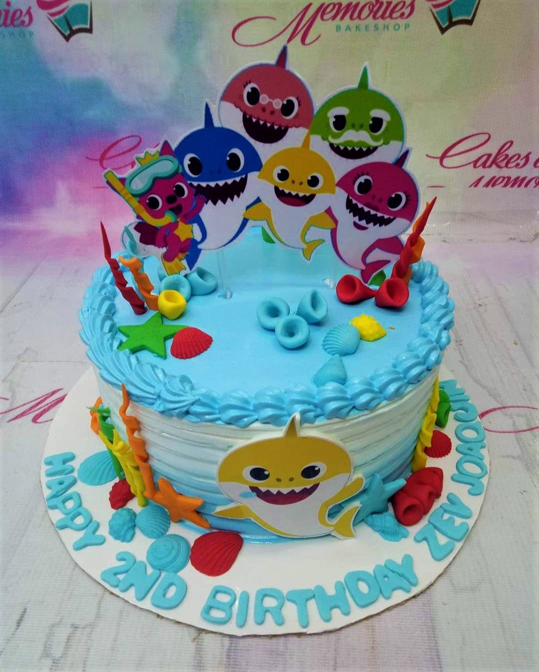 Baby Shark Theme Cake Decoration | Baby Shark Cake Topper Making | Baby  Shark Birthday Cake By MK - YouTube
