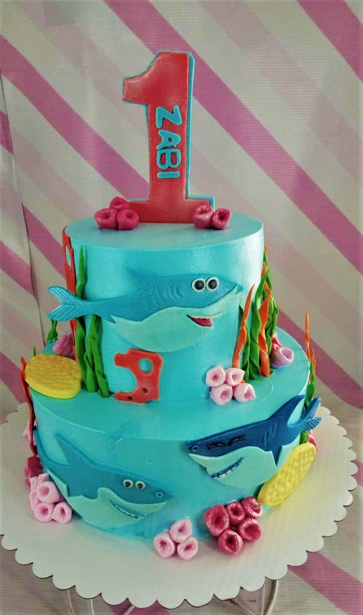 Baby Shark Cake - 2215 – Cakes and Memories Bakeshop