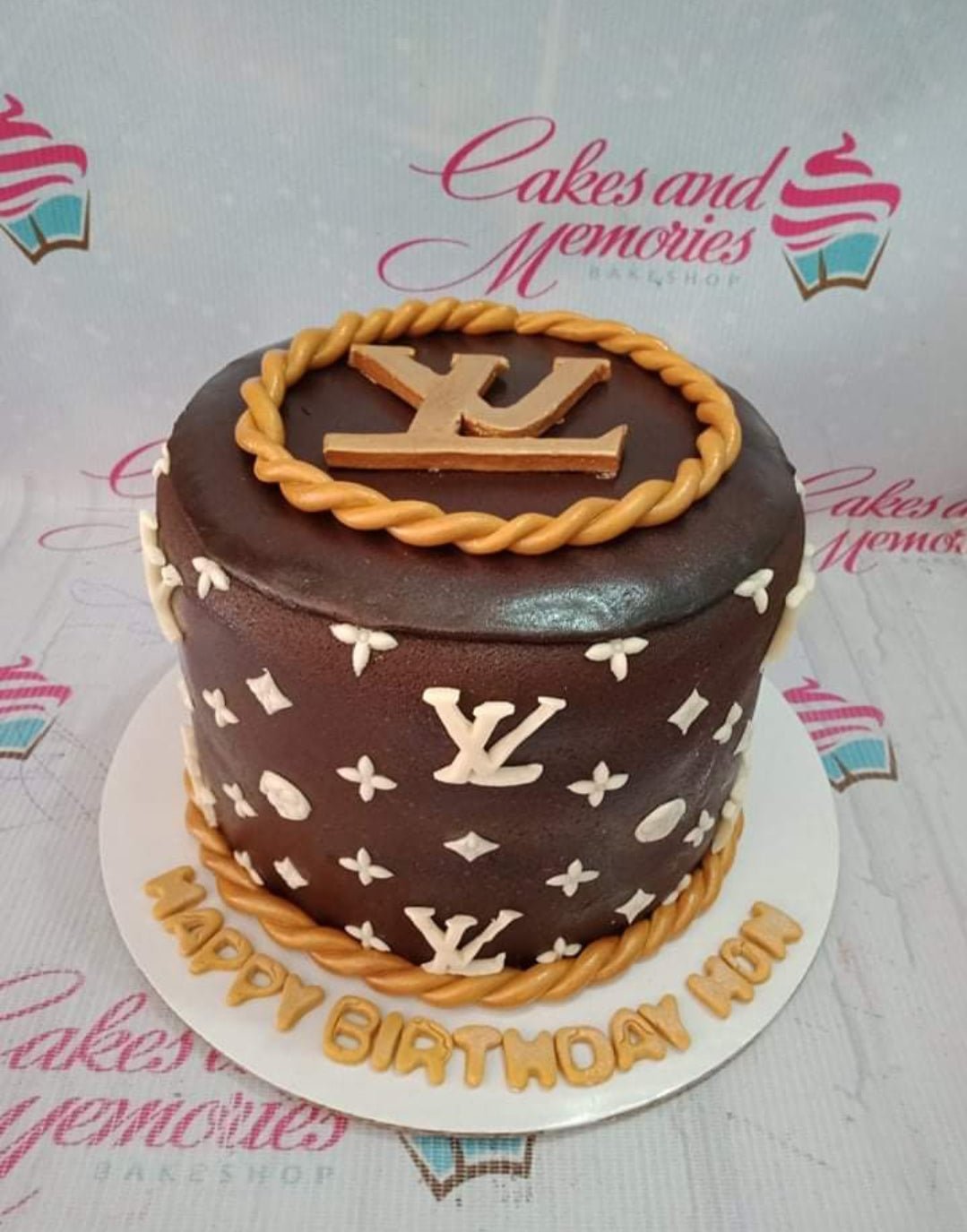 Louis Vuitton Cake with 3D Handbag Cake Toppers | Decorated Treats